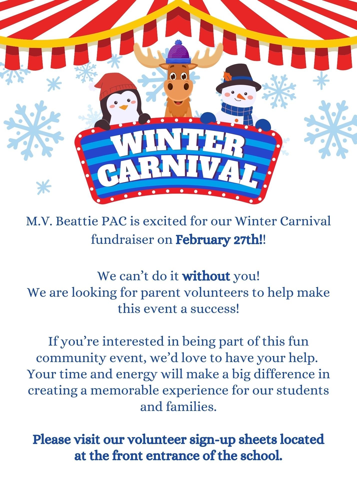 Red and White Minimalist Carnival Fun Fair Flyer 1